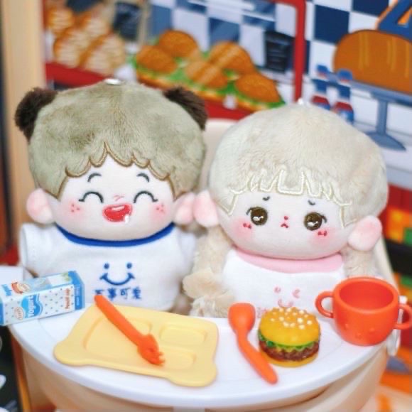 10cm棉花娃娃嫦娥仙女/玉熊本熊祼娃海星体玩偶头上有挂绳原创