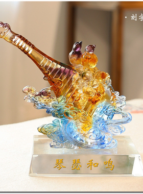 琉璃结婚礼物喜鹊送闺蜜鸳鸯客厅轻奢工艺品家居装饰摆件生日礼品