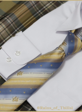 【第比利斯的雨】明黄-原创JK/DK提花领带日系学院风优等生黄色