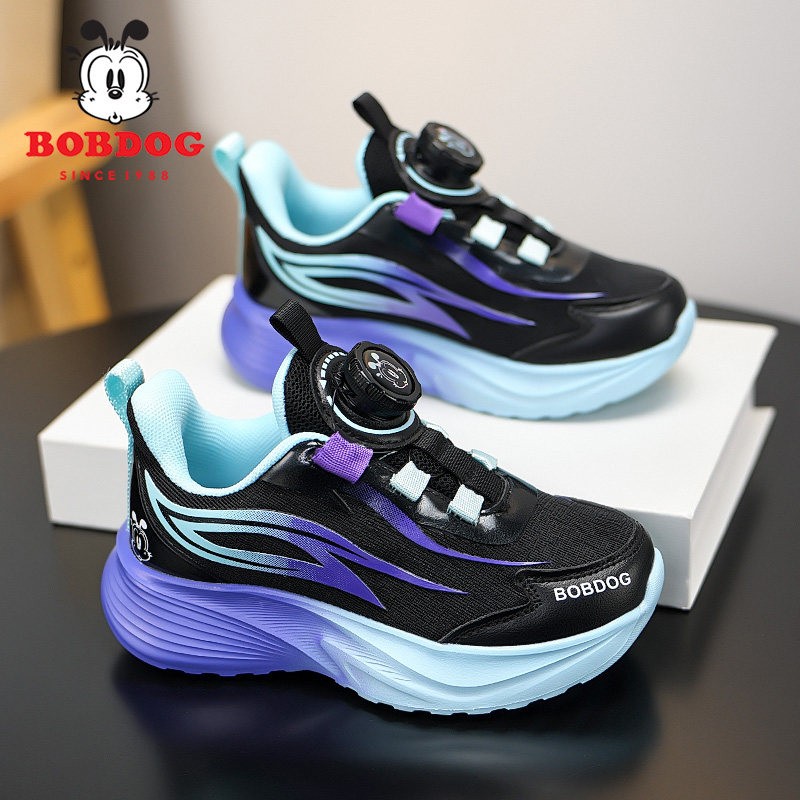 巴布豆男童运动鞋春秋季2026新款透气网面超轻便男孩跑步鞋儿童鞋