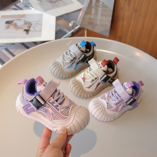 ABC ONE儿童运动鞋女童鞋子2026新款透气网面轻便机能宽头休闲鞋