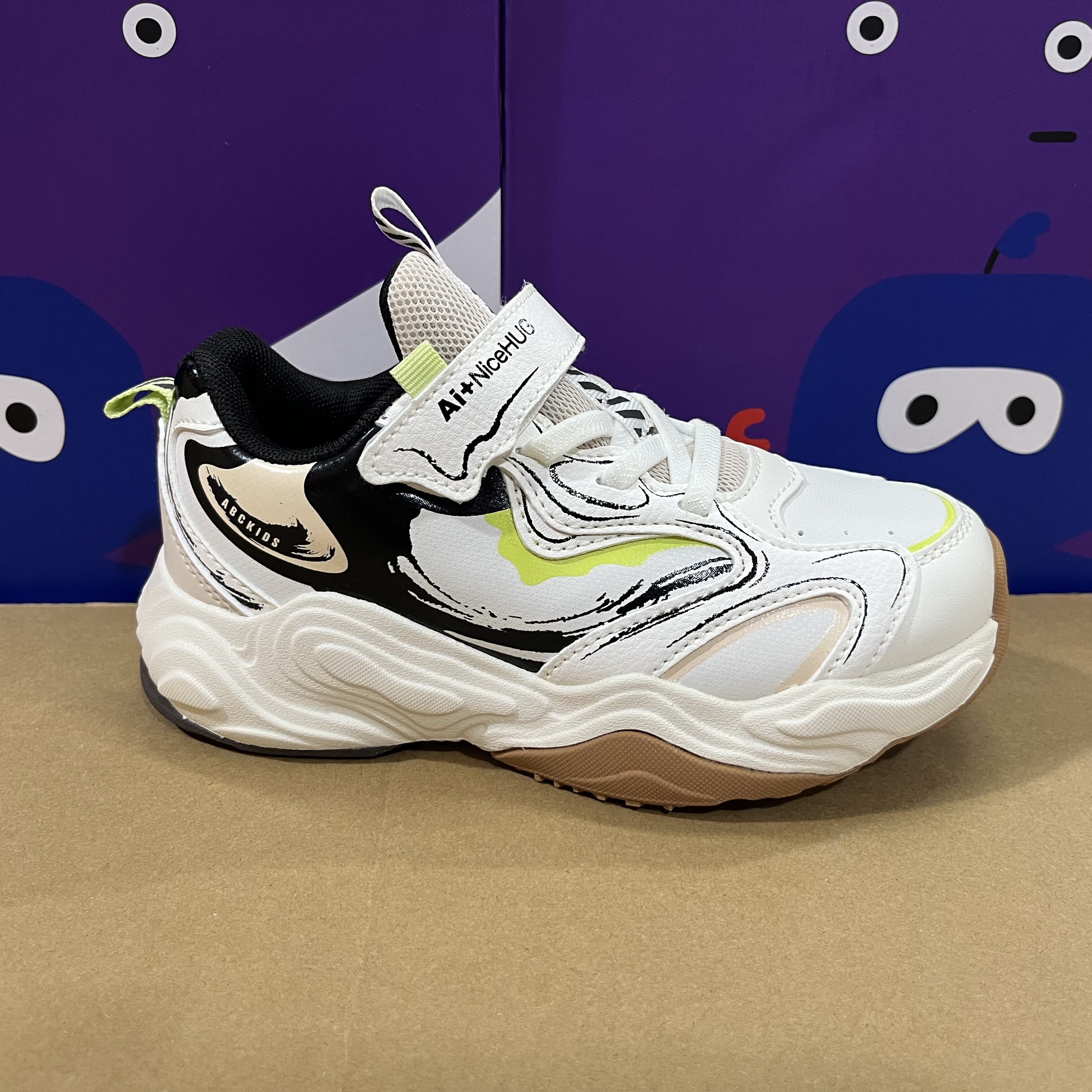 撤柜 春秋新款ABC童鞋儿童运动鞋男童防水皮面轻便减震防滑底小童