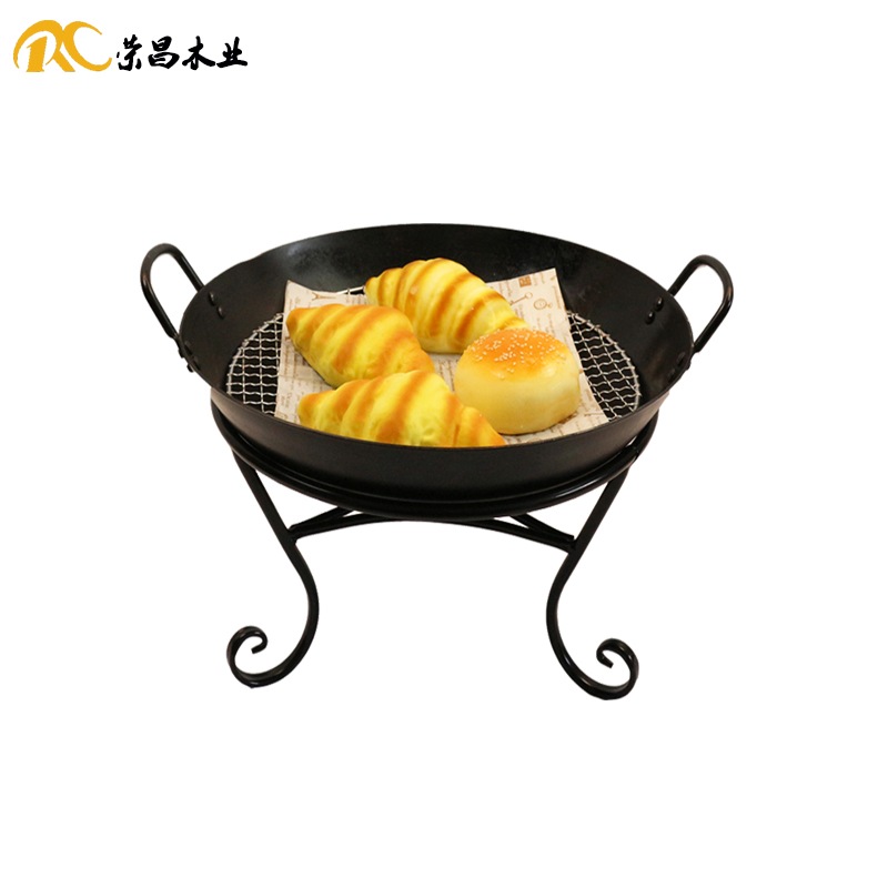 烘焙店软装店铁锅陈列道具展示架面包架蛋糕店铁艺架厂家直销包邮