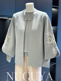 时尚中老年针织衫套装女开衫冬装新款奶奶上衣服大码妈妈装两件套