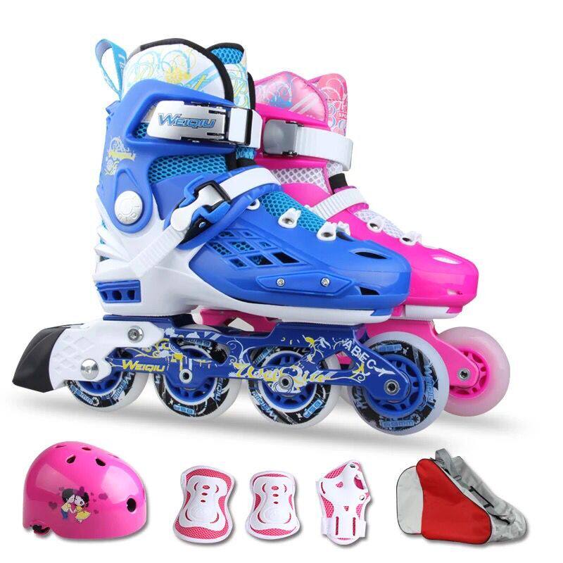 儿童花式滑轮旱冰鞋可调节