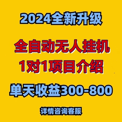 全自动一对一手机电脑无人挂机单窗口日入200＋赚钱项目稳定副业