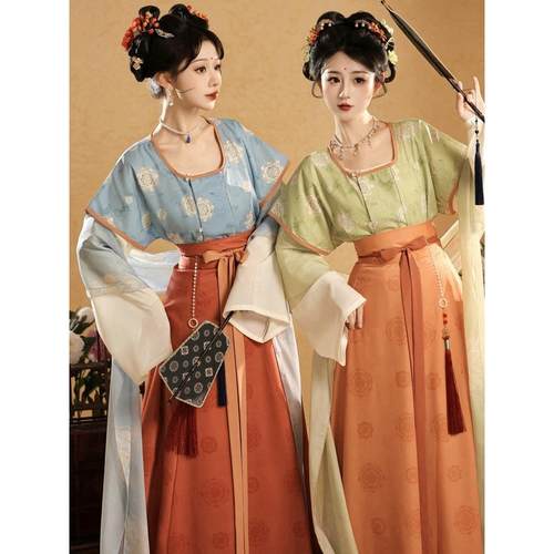 】汉服唐风日常汉服原创齐腰唐制女新款春季梦华套装【唐汝雅颂