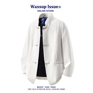 休闲男春秋WASSUP男刺绣西服外套感 新高级ISSUE国风中式 西装 唐装