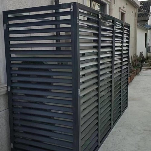 定制铝合金百叶窗空调主机装饰罩空调外机保护罩室外铝百叶窗格栅