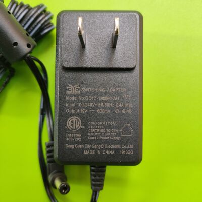 原装港奇19V600MA扫地机机器人电源适配器GQ12-190060-AU充电器