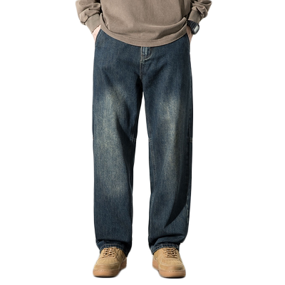秋冬水洗复古美式牛仔裤