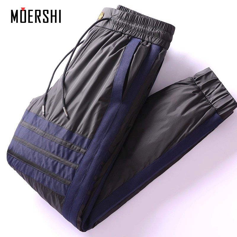 冬季甄选羽绒裤男潮流撞色休闲裤