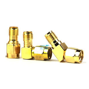 FPV航拍无人机图传眼镜天线45度90度L型安装 座SMA内针内孔转接头