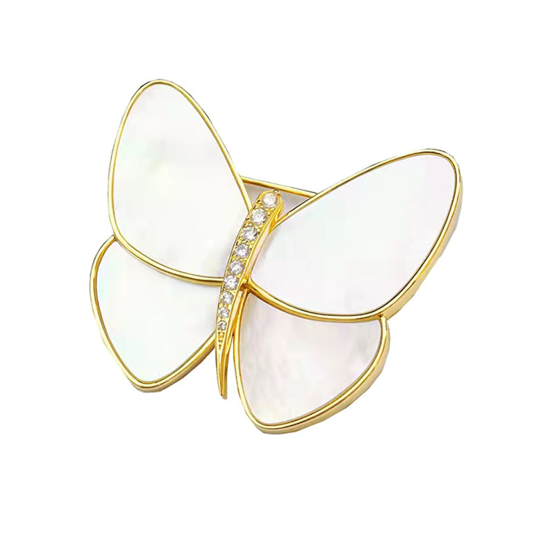 晚舟同款蝴蝶胸针破茧成蝶高档贝母奢侈品别针西装胸花设计感小众