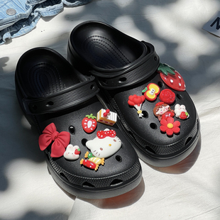 原创洞洞鞋配饰水果草莓小猫crocs鞋花适配卡洛驰装饰扣diy卡扣女