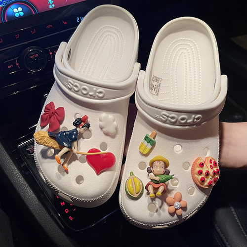 小女孩crocs系列可爱蝴蝶结鞋扣