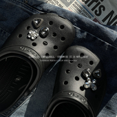 配饰装 简约蝴蝶钻石洞洞鞋 花学生洞洞鞋 crocs鞋 饰 配饰高级感水钻