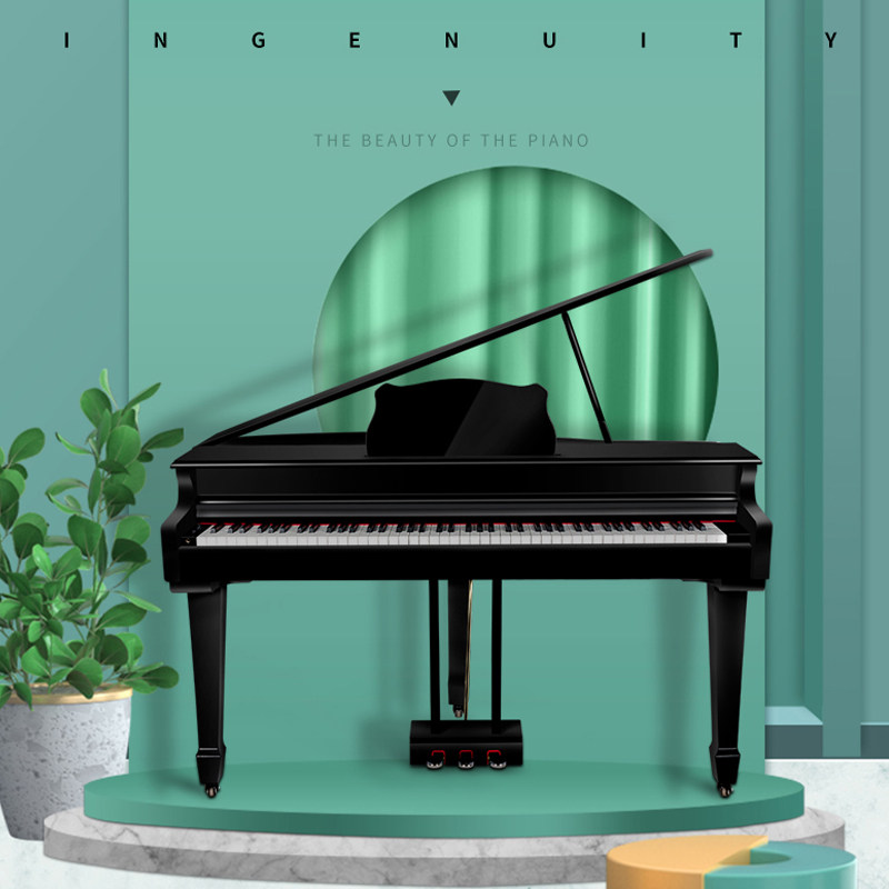 金色年代8880专业三角电钢琴88键重锤儿童初学成人考级幼师电钢琴