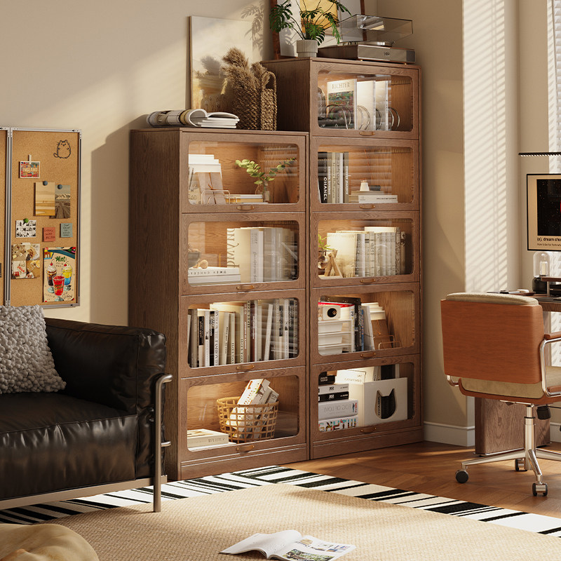 红林日记实木书柜客厅展示柜玻璃门防尘全落地矮柜靠墙家用组合柜,住宅家具,家用陈列柜,淘宝优惠券,粉丝福利购,淘宝优惠卷