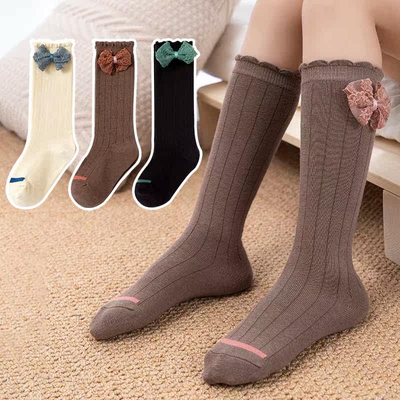儿童袜子春秋季纯棉公主蝴蝶结女童中筒袜洋气女孩宝宝长筒堆堆袜|msdalam kategori Kanak-kanak/Bayi/Keluarga dipasang, sarung kaki kanak-kanak (0-16 tahun) - dari Buy2taobao.com untuk memberikan perkhidmatan ejen Taobao profesional membeli