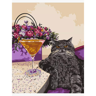 高级感数字油画diy填充手绘丙烯油彩画装饰画斯捷潘猫