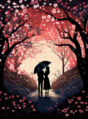 人约黄昏后数字油画治愈油彩画手工成人解压涂色数字画填充装饰画