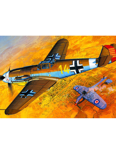 Bf109F4特罗普德国空军数字油画