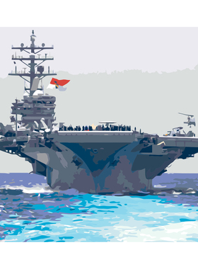 航空母舰数字油画深圳发货