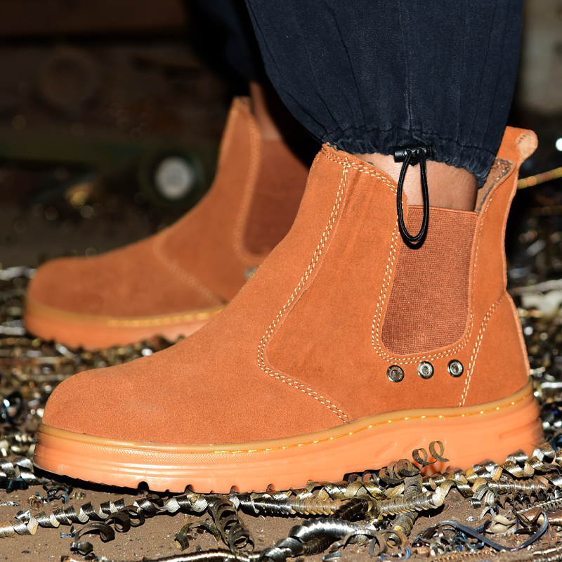 牛筋底劳保鞋男钢包头防砸防扎