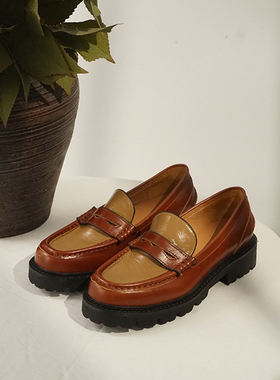 17号的下午 | 复古英伦学院风 时髦知识分子厚底百搭小众乐福鞋女