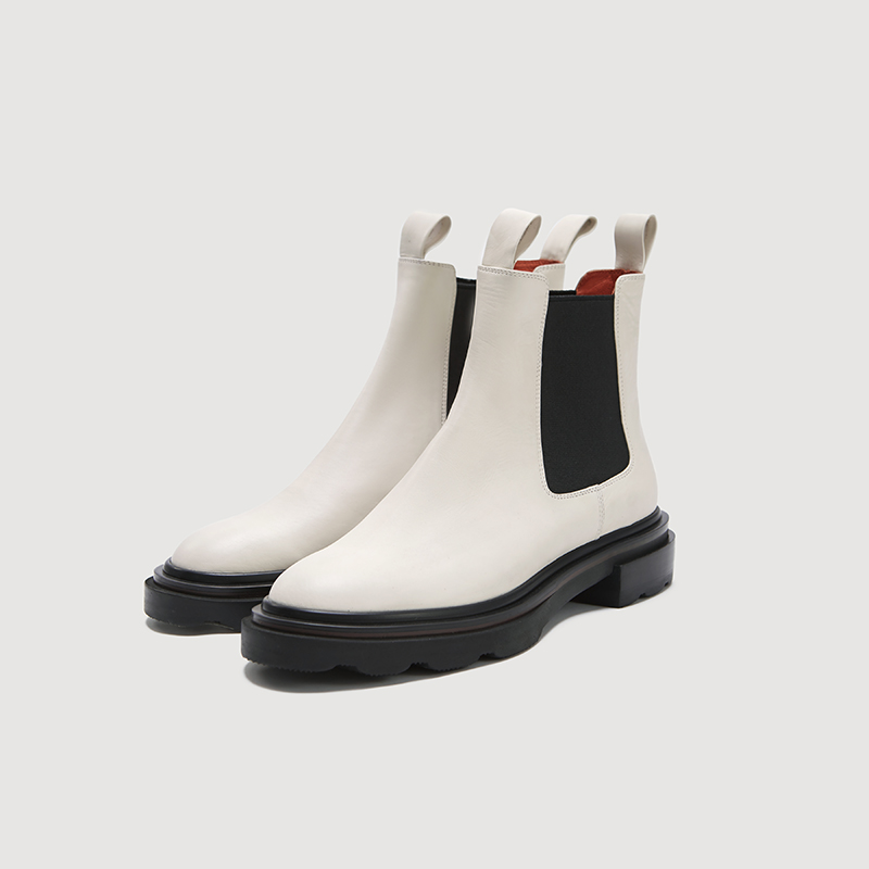 英伦复古帅气厚底切尔西短靴