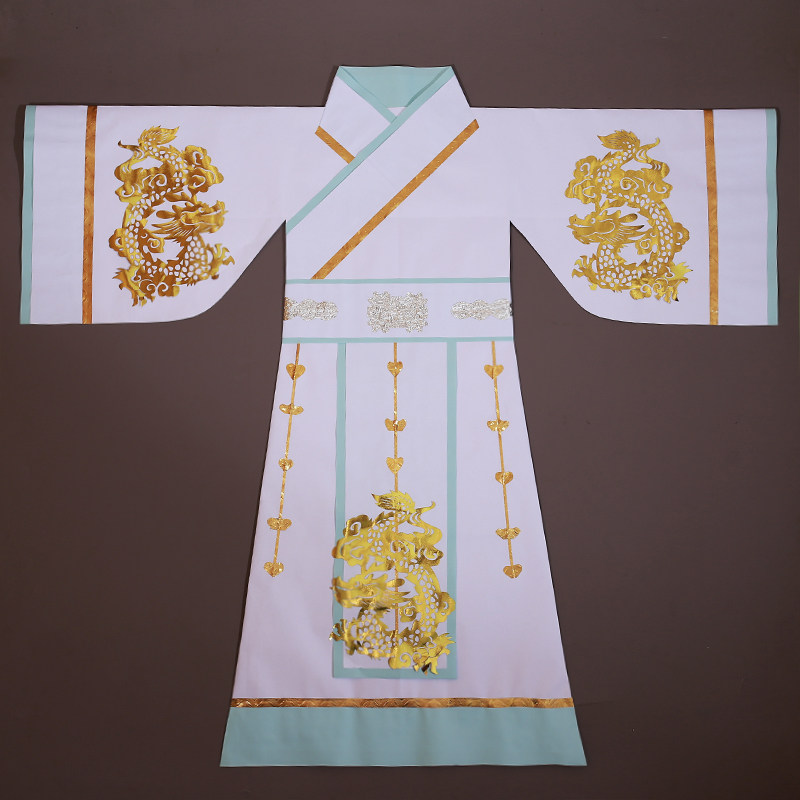 金边纸衣服高端手工纸袍