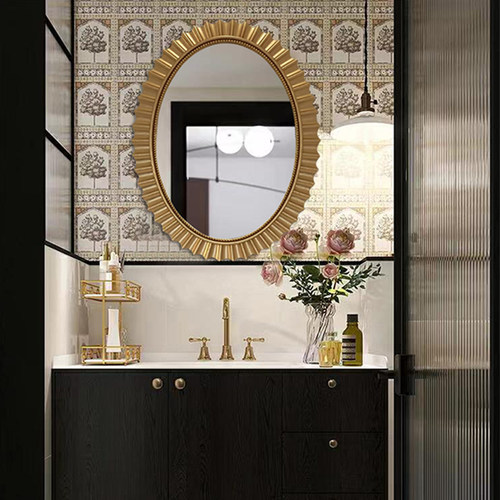 高端轻奢椭圆化妆镜艺术装饰镜