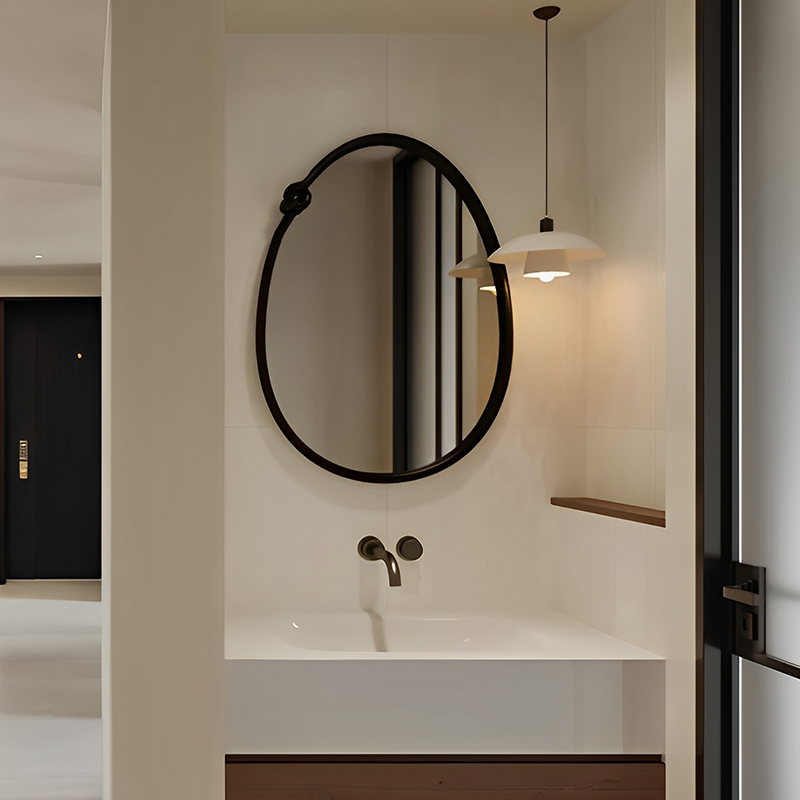 轻奢不规则led智能浴室镜