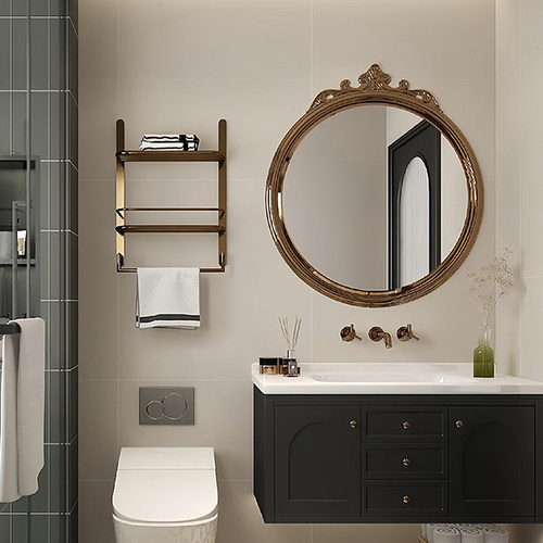 欧式圆形创意装饰镜轻奢化妆镜