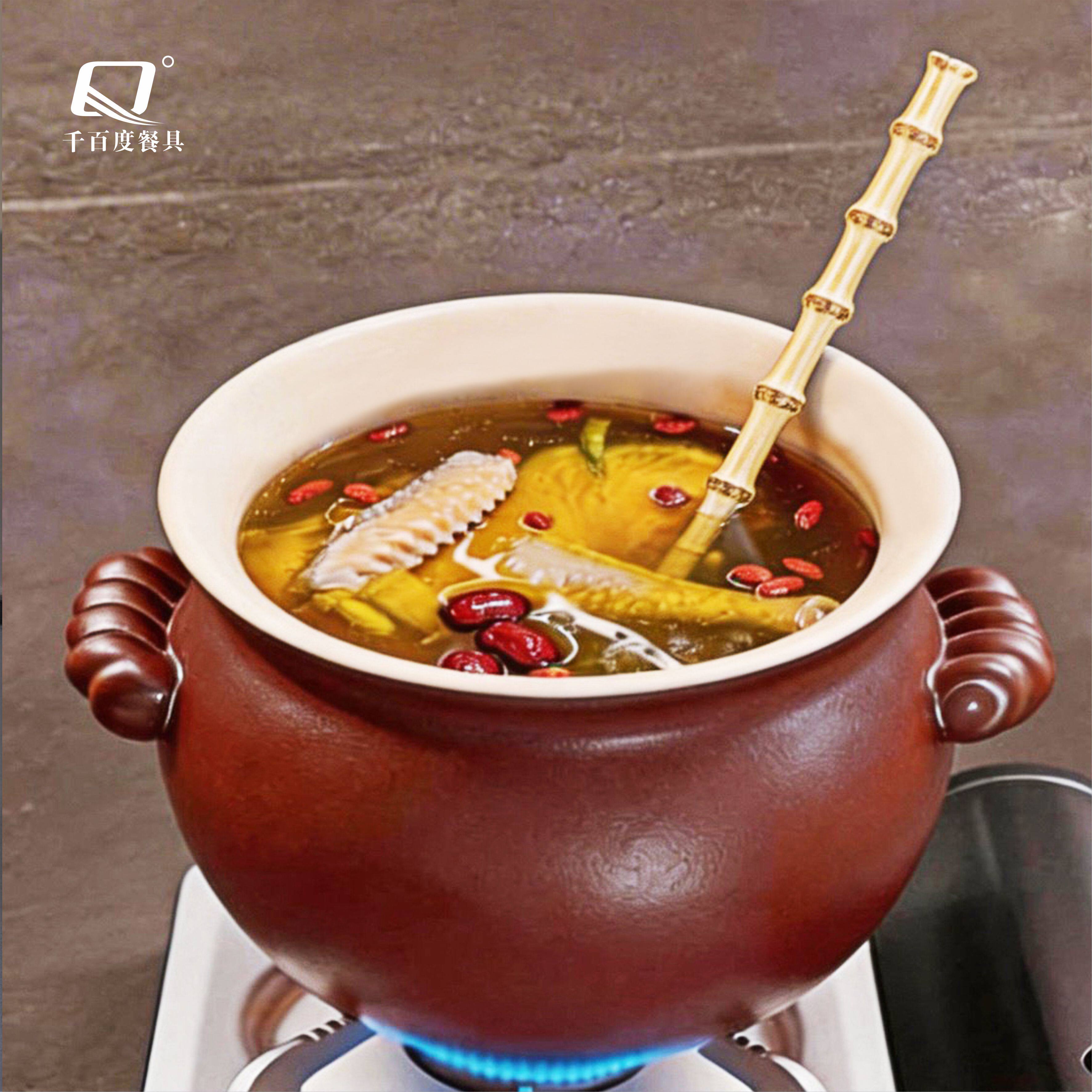 土鸡汤煲瓦罐双耳砂锅炖锅明火耐高温酒店专用农家菜中式明档餐具