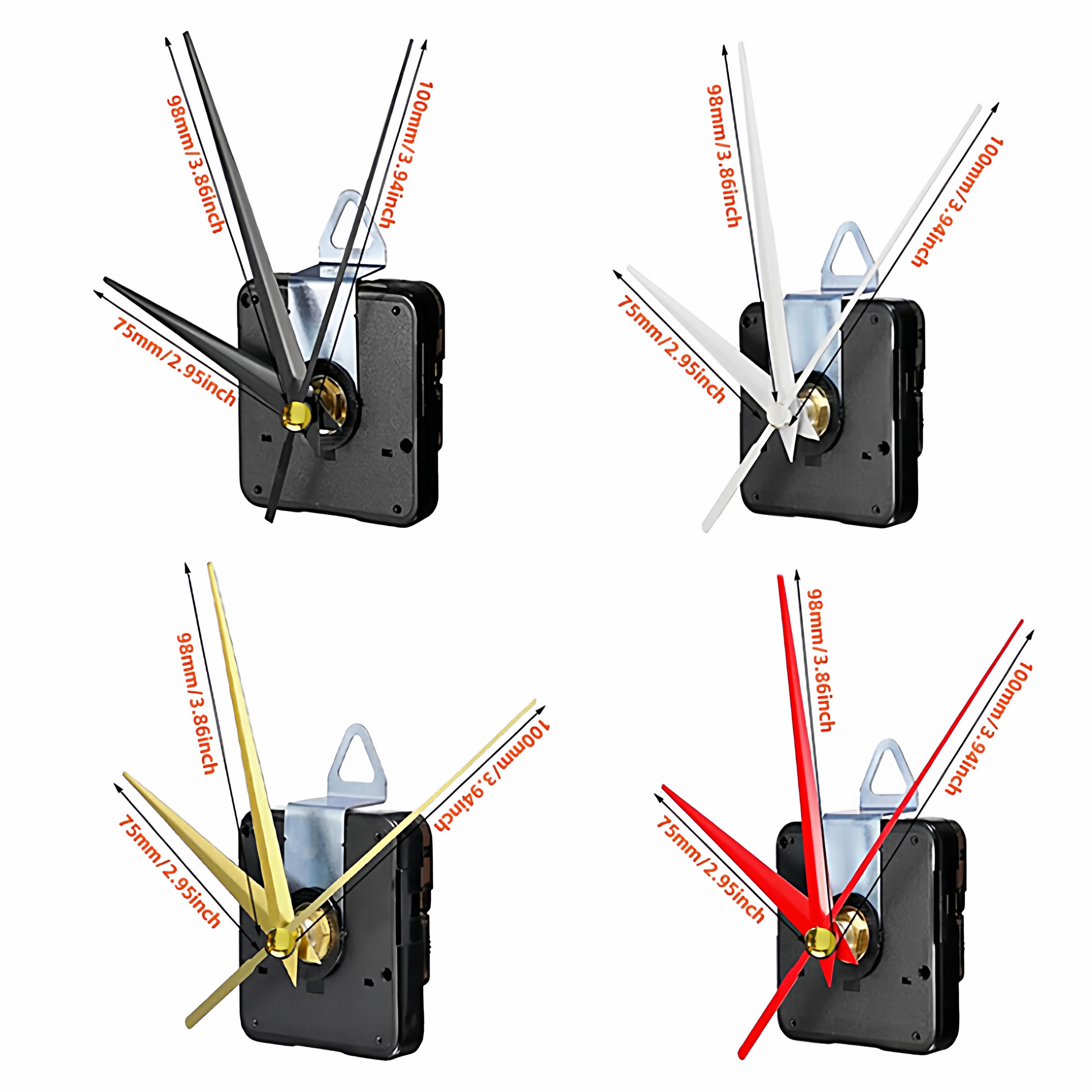跨境热卖DIY挂钟机芯唱片扫描静音石英钟机芯钟表机芯现货