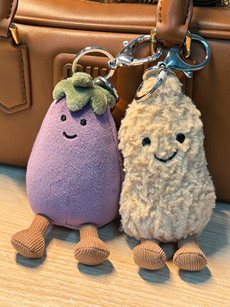 百补Jellycat巴塞罗熊茄子花生乌云西高地小猪小狗挂件包包挂饰