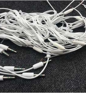 品牌耳机配机线材DIY耳机维修 tpe高弹白色 长短线设计 经典psp线