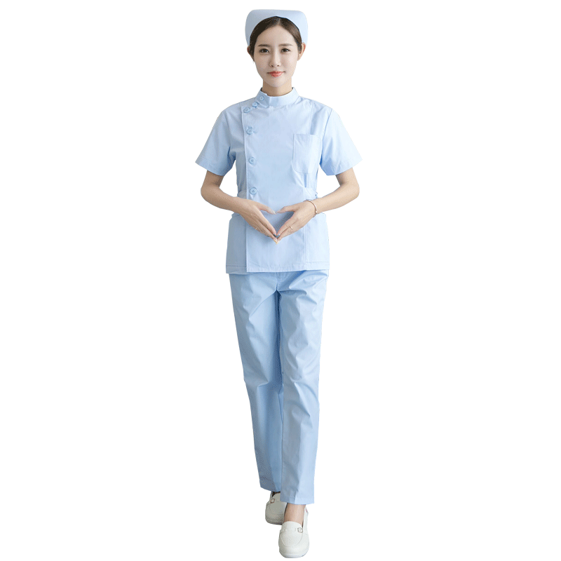 护士服短袖夏女分体套装长袖冬装上下身美容院护工工作服大码修身