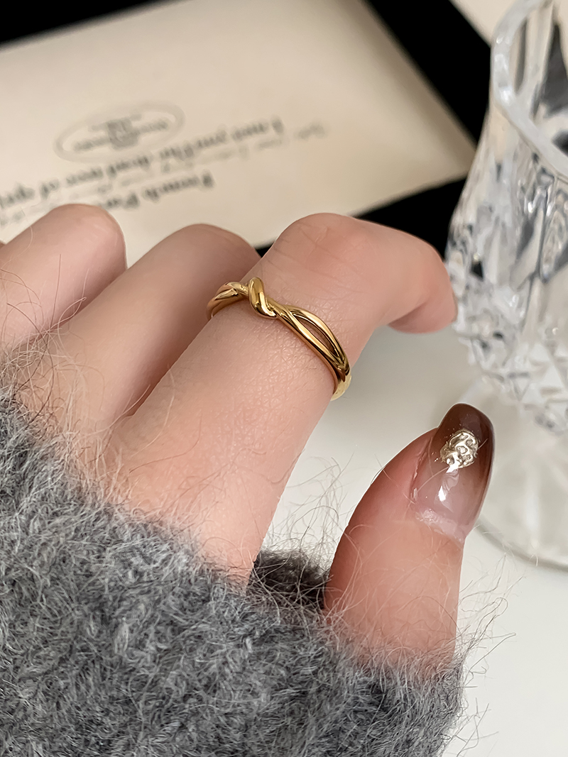 女钛钢简约风高级感指环