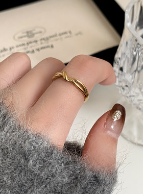 女钛钢简约风高级感指环