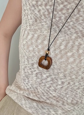 树脂蜡绳女高级感项链