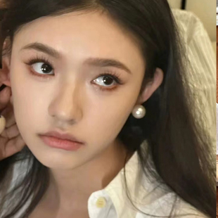 林允同款 轻奢大珍珠耳钉气质简约温柔925银针通勤时髦耳环女 法式