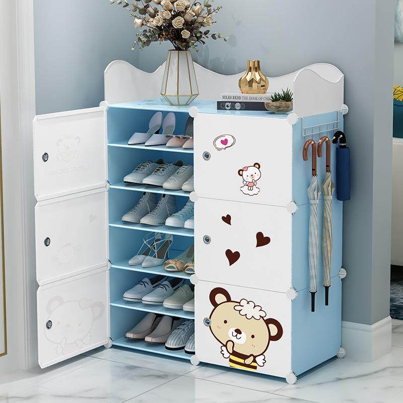 简易鞋柜家用门口塑料好看多层鞋架子防尘收纳神器出租屋用小尺寸