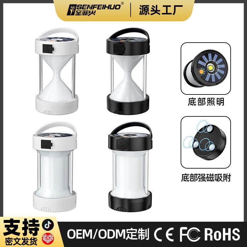 新款户外露营灯Type-C应急灯多功能帐篷太阳能野营充电LED