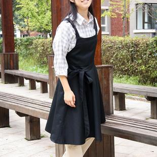 家用厨房围裙女餐厅烘焙花店围腰美甲美发做饭工作服印字