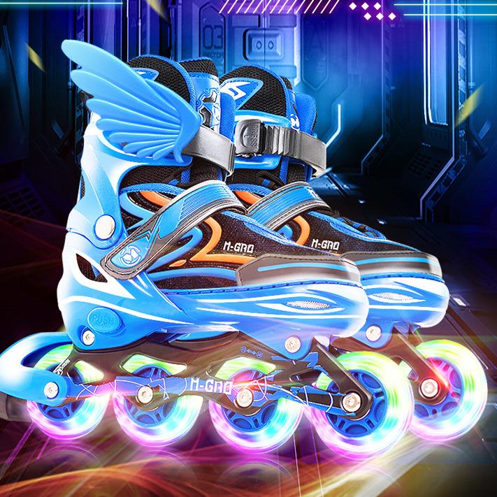 815溜冰鞋儿童全套套装男童女童初学者旱冰轮滑鞋小孩中大童