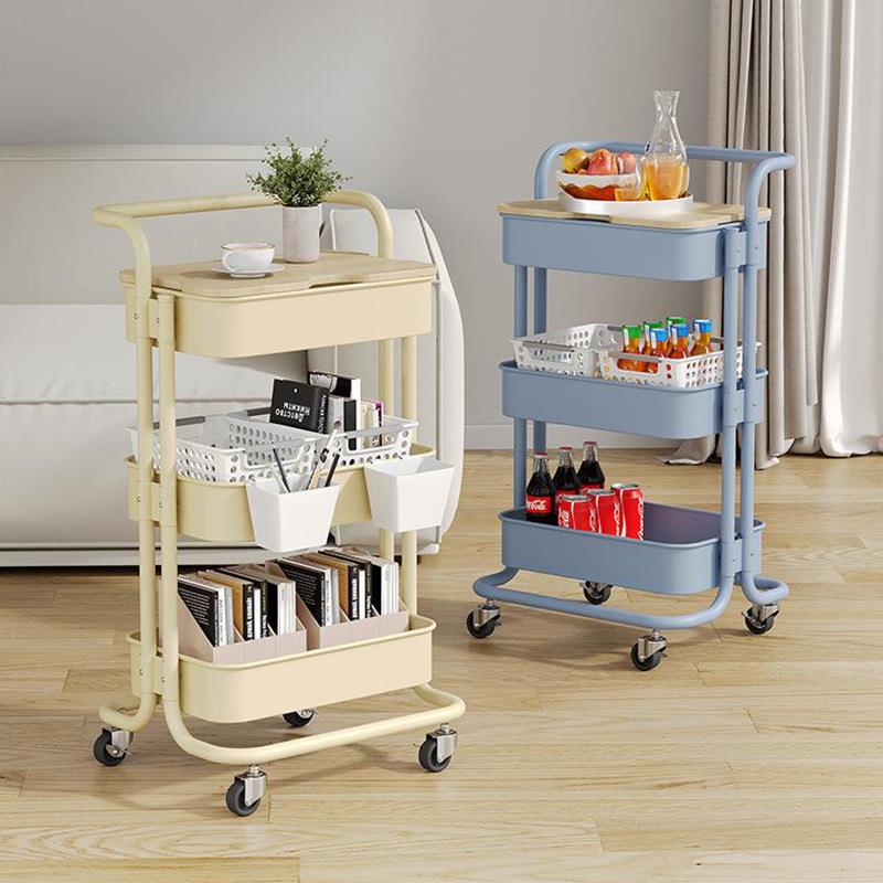 厨房小推车置物架落地多层移动家用多功能锅具蔬菜水果收纳储物架