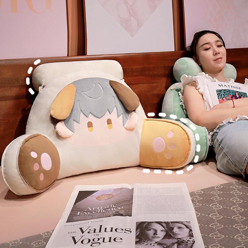 新款二次元崽崽床头大腰靠卡通护腰靠垫靠枕宿舍睡觉枕头靠背